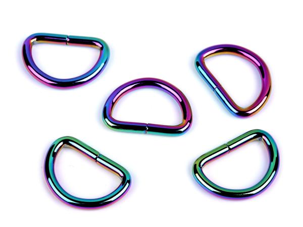 Metall-D-Ring Breite 25mm Multicolor